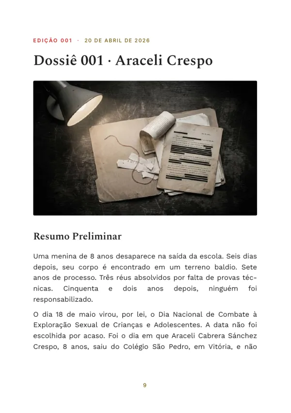 Primeira página de uma edição dentro do volume